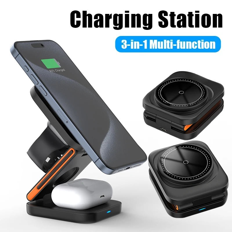 3-in-1 Magnetic Wireless Charging Station